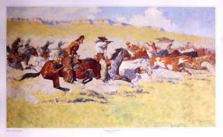 The Fight For The Stolen Herd by Frederic Remington 37  
