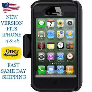   Defender Series Black Case for Apple iPhone 4 4S w/ Clip Holster