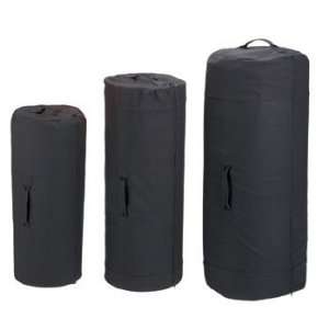  Black Side Zipper Canvas Duffle Bag (21 x 36): Sports 