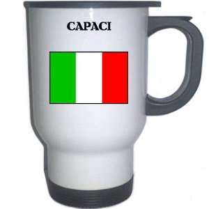  Italy (Italia)   CAPACI White Stainless Steel Mug 