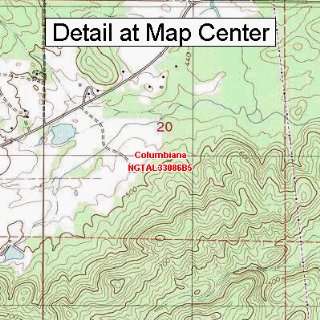 USGS Topographic Quadrangle Map   Columbiana, Alabama (Folded 