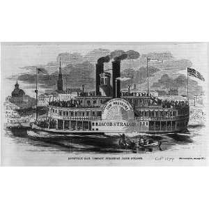   Louisville Mail Company Steamboat JACOB STRADER,1854: Home & Kitchen