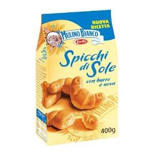 Mulino Bianco Spicchi di Sole   Butter Croissant Shaped Biscuits (400g 
