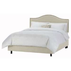   Oatmeal) Nail Button Arc Bed in Premier Oatmeal Size: Queen: Furniture