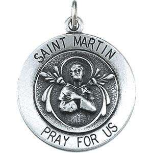 St Martin Medal 18 Inch Chain Jewelry