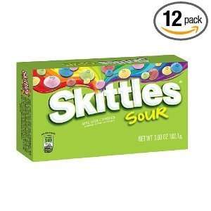 Skittles Sours Candy, 3.6 Ounce Packages (Pack of 12) (FLAVORS VARY)