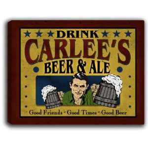 Carlees Beer & Ale 14 x 11 Collectible Stretched 