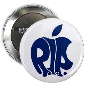 Steve Jobs Blue Apple on a 2.25 inch Pinback Button Badge