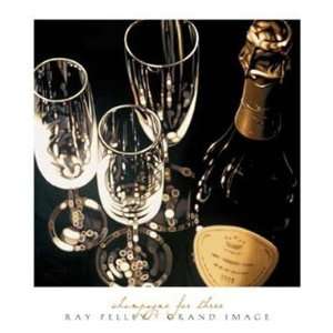  Ray Pelley Champagne For Three 12x12 Poster Print