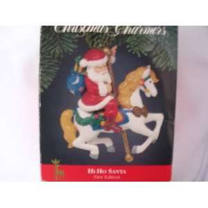 Santa & Carousel Horse Christmas Ornament 3 Collectible 