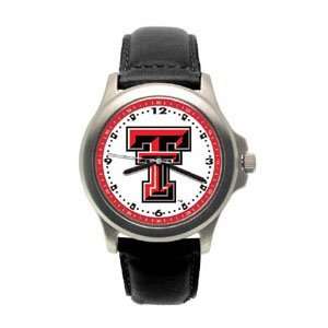 Texas Tech Red Raiders Rookie Leather Watch   Clearance/Stainless 