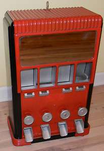  Art Deco Style Gumball Candy Peanut 4 Multi Selection Vending Machine
