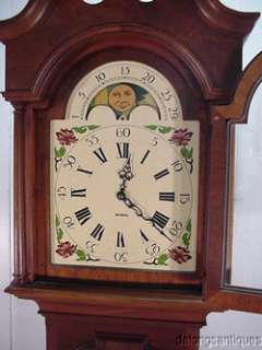 19727:Seth Thomas Mahogany Colonial Style Grandfathers Clock  