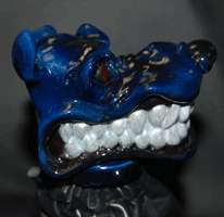 Blue Dog Hand Painted Shift Knob  