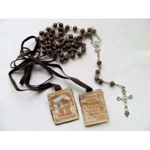  Blessed By Pope Benedict XVI Mens Rosary and Brown 