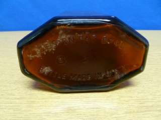 Vintage Amber Glass Squibb Bottle T41  