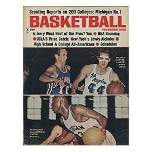 Jerry West & Cazzie Russell 1966 Basketball Yearbook Magazine  