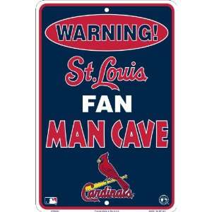 St. Louis Cardinals Fan Man Cave Metal Sign 8 x 12: Sports 