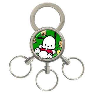 Pochacco Cartoons 3 Ring Key Chain Fashion Sport Gift  