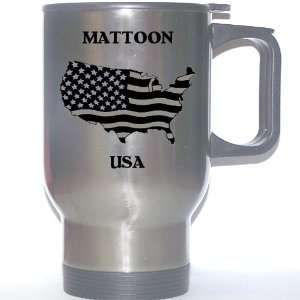  US Flag   Mattoon, Illinois (IL) Stainless Steel Mug 