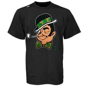  Boston Celtics Black Big Head Mascot T shirt Sports 