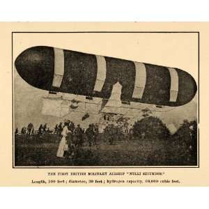  1907 Print First British Military Airship Nulli Secundu 
