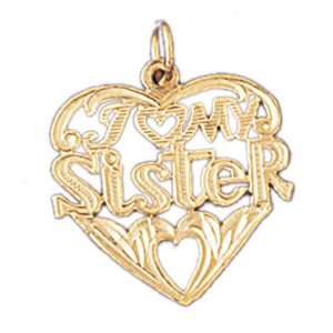   CleverEves 14K Gold Sister Pendant 1.4   Gram(s) CleverEve Jewelry
