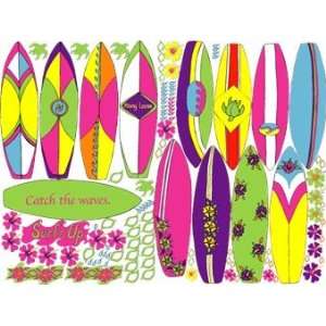  Surfs Up for Girls Surf Board Wall Decals: Home & Kitchen