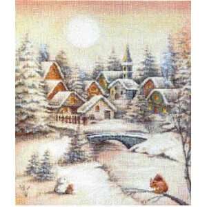  Snow Village (cross stitch) Arts, Crafts & Sewing