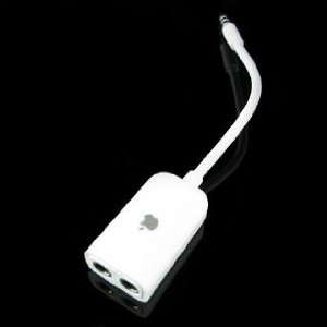  IPHONE/IPAD HEADPHONE JACK SPLITTER CABLE WHITE: Cell 