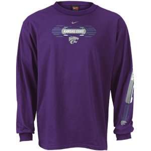   Wildcats Purple Split Second Long Sleeve T shirt