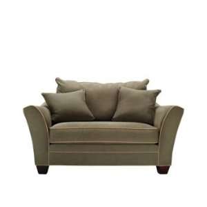   Green with Khaki Welt Microfiber Chair and a Half