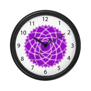  Seventh Chakra Crown Chakra Yoga Wall Clock by  