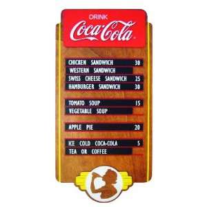  Coca Cola Wood Menu Board Sign