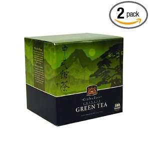 Ceylon Tea, Chinese Green, 100 Count Tea Bags (Pack of 2):  