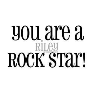  Riley & Company Cling Mount Rubber Stamp You Are A Rock 
