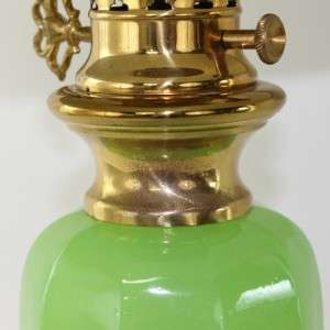 Green French Opaline Murano Glass Lamp Paul Hanson Hollywood Regency 