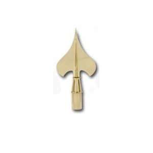  Army Spear Head Finial Brass 8 1/4 in. Tall