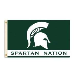  NCAA Michigan State Spartan Nation 3 by 5 Foot Flag w 