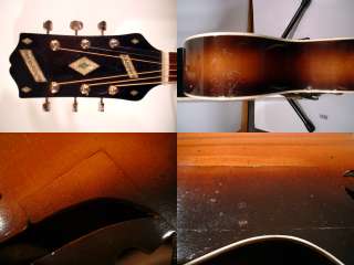 1930’s Slingerland Songster   Vintage Sunburst Archtop Guitar with 