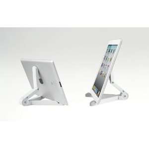  White Protable fold up stand for ipad and 7 10 tablet Home