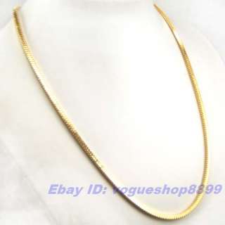   SQUARE 18K YELLOW GOLD GP NECKLACE SOLID FILL GP CHAIN LINK  