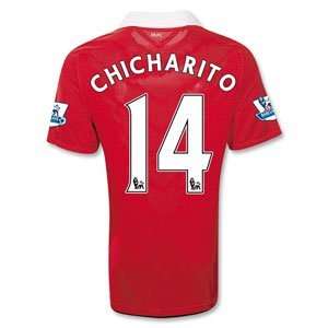  #14 Chicharito Manchester United Home 10/11 Jersey (Size:L 