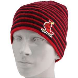 Womens St. Louis Cardinals Tri Color Cooperstown Knit Hat:  