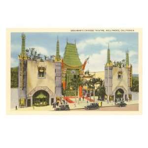Graumans Chinese Theater, Hollywood, Los Angeles, California Giclee 
