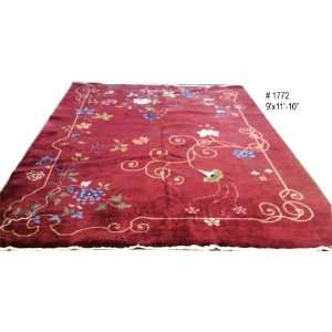  : An Interesting 9x12 Antique Chinese Art Deco Rug: Home & Kitchen