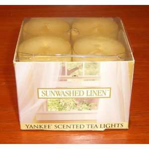  Yankee Candle, SUNWASHED LINEN, Set of 12, Tea Lights 