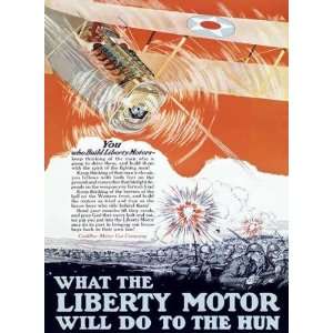  Liberty Motor Vintage. 24.00 inches by 36.00 inches. Best Quality 