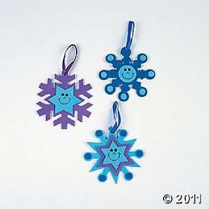 Fun Foam Snowflake Ornament Craft Kit Choice of Color  