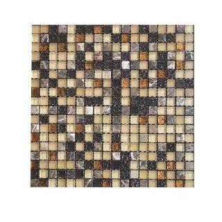  Glass Tile & Stone Mix   Copper Look Mosaic Tile Backsplash 